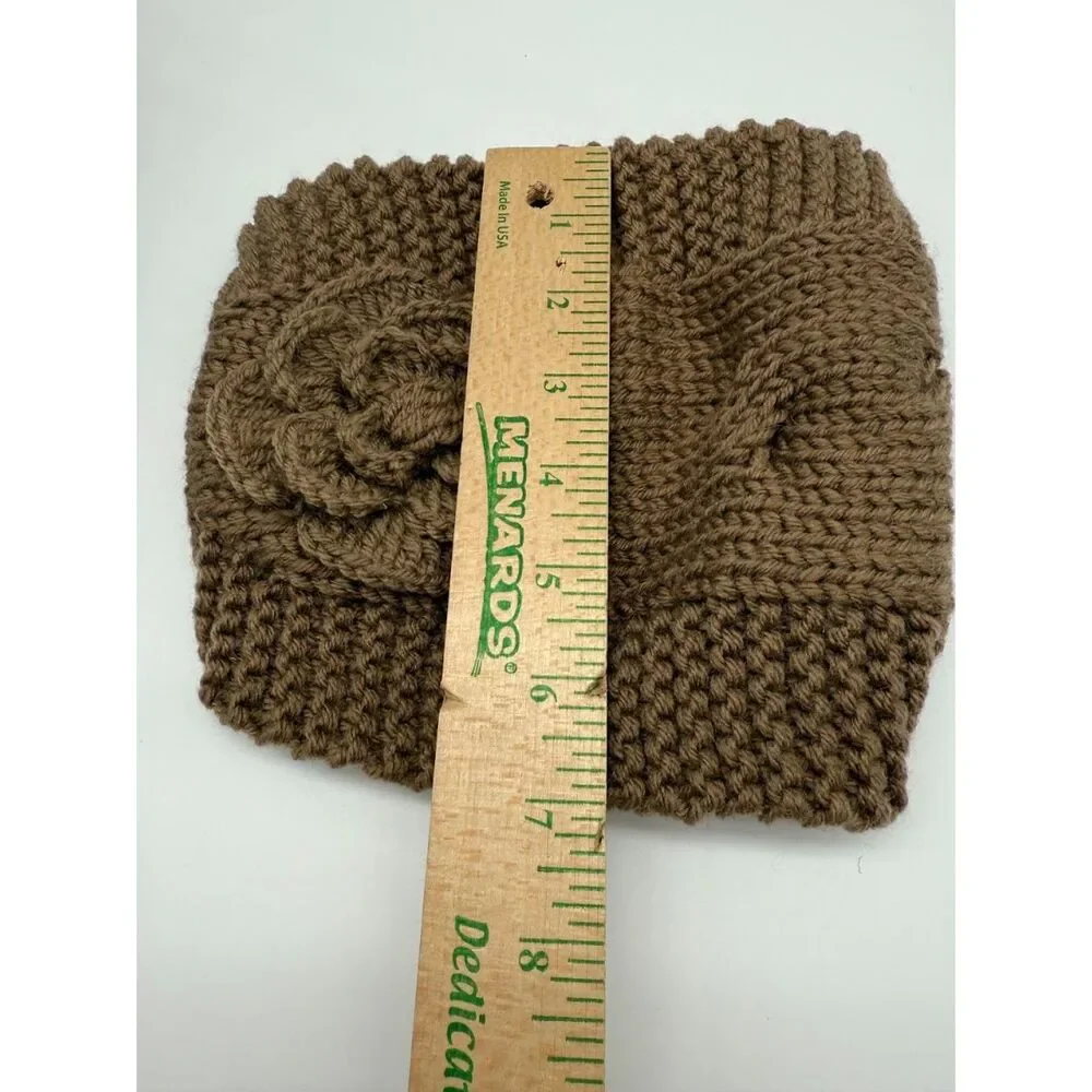 Brown crochet ear warmer/headband